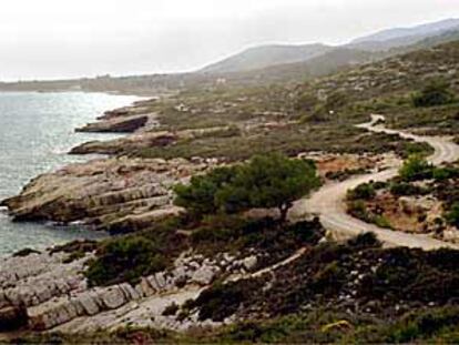 Cortados de la costa castellonense en la Serra d'Irta.