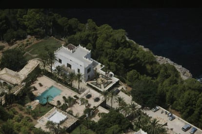 Vista aérea de 'S'Estaca', la propiedad de Michael Douglas en Mallorca. 
 