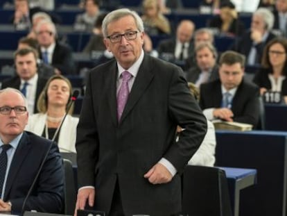 El president de la Comissió Europea, Jean-Claude Juncker, durant la seva última compareixença de premsa.