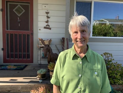 Donna Haraway, en su casa de Santa Cruz, California, tras la entrevista.