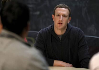 Mark Zuckerberg en un encuentro con emprendedores en Noviembre de 2017.