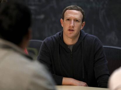 Mark Zuckerberg en un encuentro con emprendedores en Noviembre de 2017.