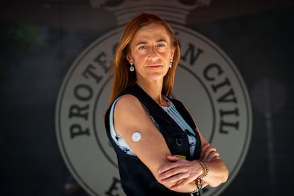 Virginia Barcones, directora general de Protección Civil, en la sede de la institución. 