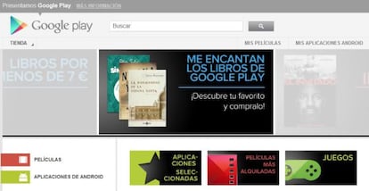 Aspecto del portal Google Play