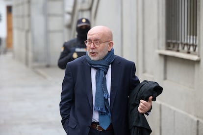 El abogado de Puigdemont, Gonzalo Boye, a su llegada al Tribunal Supremo este lunes.