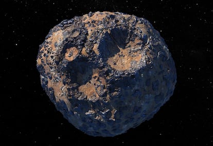 Imagen creada de un asteroide