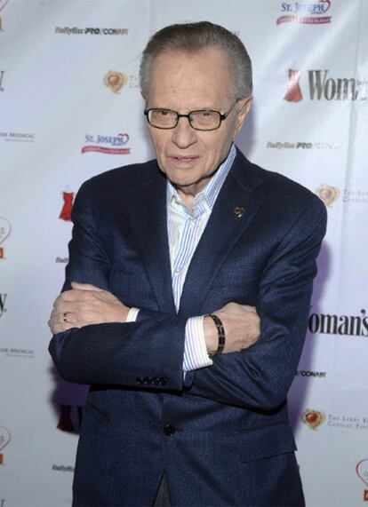 El presentador estadounidense Larry King, en un acto benéfico en febrero.