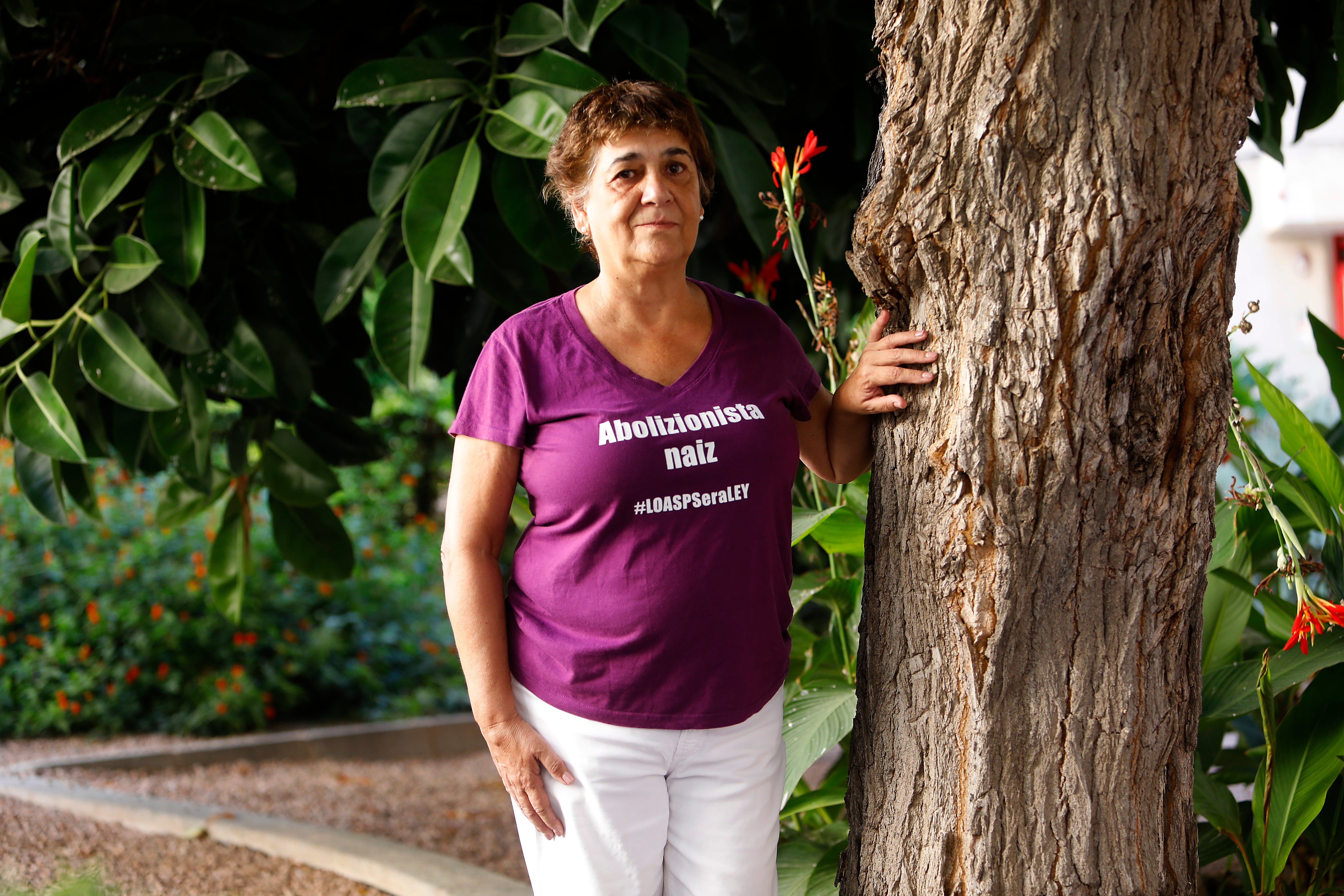 Charo Carracedo fotografiada en Villajoyosa este sábado. 