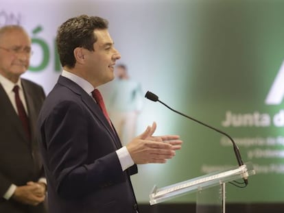 El presidente de la Junta de Andalucía, Juanma Moreno.