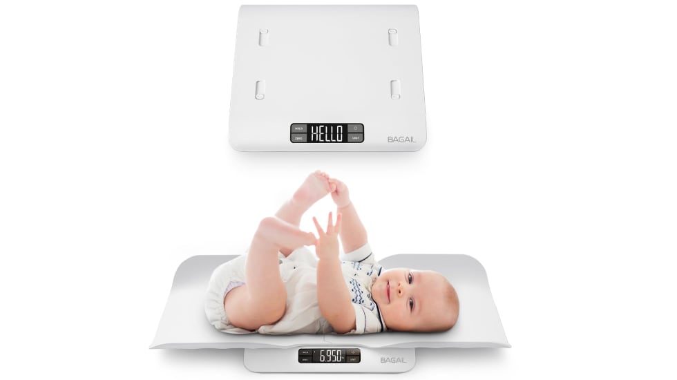 Báscula de bebé digital de con diseño ergonómico.