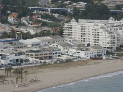 Vista a&eacute;rea de la urbanizaci&oacute;n Banana Beach en Marbella (imagen de archivo).