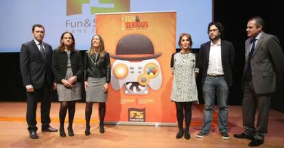 Organizadores del Fun&Serious Game Festival este martes en Bilbao. 