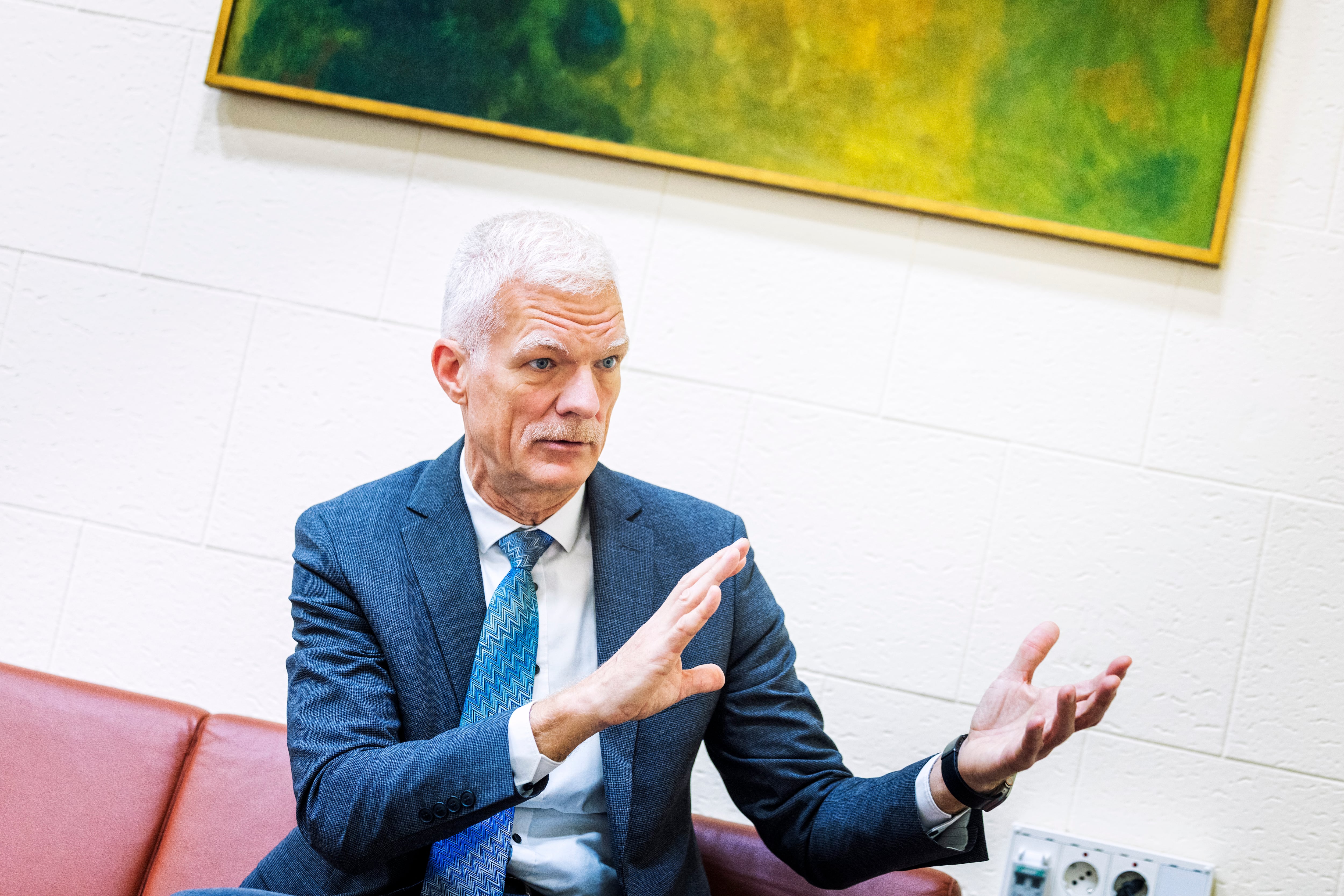 Andreas Schleicher, el martes, en un instante de la entrevista. 