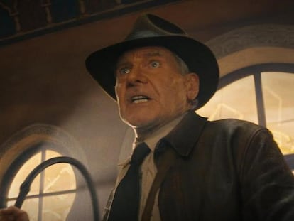 Una imagen del tráiler de 'Indiana Jones and the Dial of Destiny'