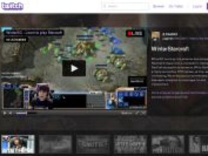 Imagen de la portada de Twitch, con un tutorial del popular videojuego Starcraft.