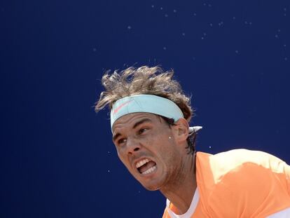 Nadal, durant el partit contra Fognini.