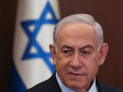 El primer ministro de Israel, Benjamín Netanyahu, en un consejo de Gobierno el pasado día 10 en Jerusalén.