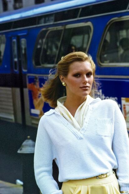 La modelo Patti Hansen en 1976.