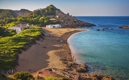 Cala Pregonda, en el norte de la isla de Menorca.  