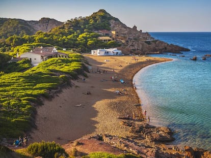 Cala Pregonda, en el norte de la isla de Menorca.  