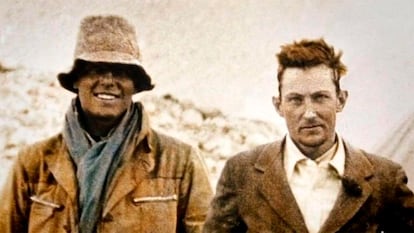 Andrew Irvine (left) and George Mallory in 1924.