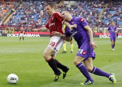 Cassano lucha durante el partido