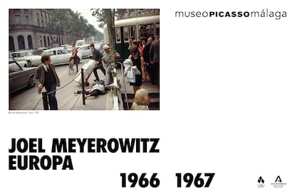 Cartel de la muestra 'Joel Meyerowitz. Europa 1966-1967'.