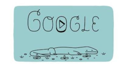 El 'doodle' de Google del dragón de Komodo.