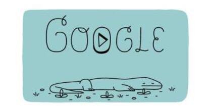 El 'doodle' de Google del dragón de Komodo.