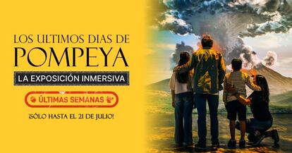 La exposición inmersiva 'Los últimos días de Pompeya' podrá verse en Madrid hasta el próximo 21 de julio.