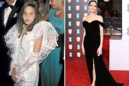 Hizo su debut a los siete años, pero no se tomaría en serio lo de actuar hasta los diez. En 1986 Angelina Jolie apareció en la alfombra roja de los Oscar acompañando a su hermano y su padre, Jon Voight, nominado por tercera vez. A la derecha, en los British Academy Awards, en febrero de este año.