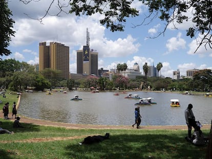 Uhuru Park, en el centro de Nairobi. 