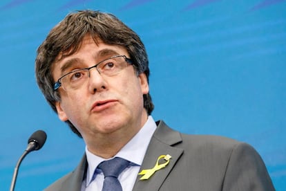 Carles Puigdemont, a Finlàndia, el 21 de març.