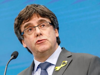 Carles Puigdemont, a Finlàndia, el 21 de març.