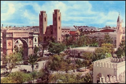 Vista del centro de Mogadiscio en los años 70