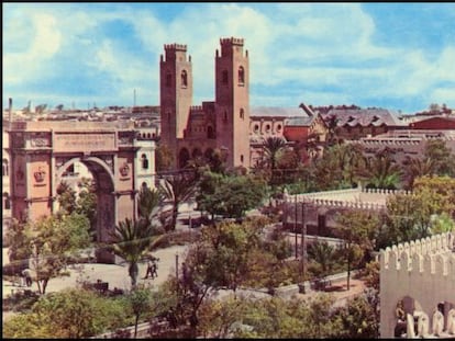 Vista del centro de Mogadiscio en los años 70