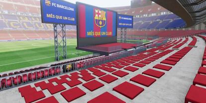 Virtway recrea el estadio de fútbol Camp Nou de Barcelona para organizar eventos virtuales en su metaverso.