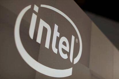 FILE PHOTO: The Intel logo is shown at the E3 2017 Electronic Entertainment Expo in Los Angeles, California, U.S., June 13, 2017. REUTERS/Mike Blake/File Photo