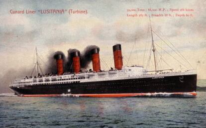 Imatge de l'època del vapor 'Lusitania'.
