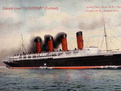 Imatge de l'època del vapor 'Lusitania'.