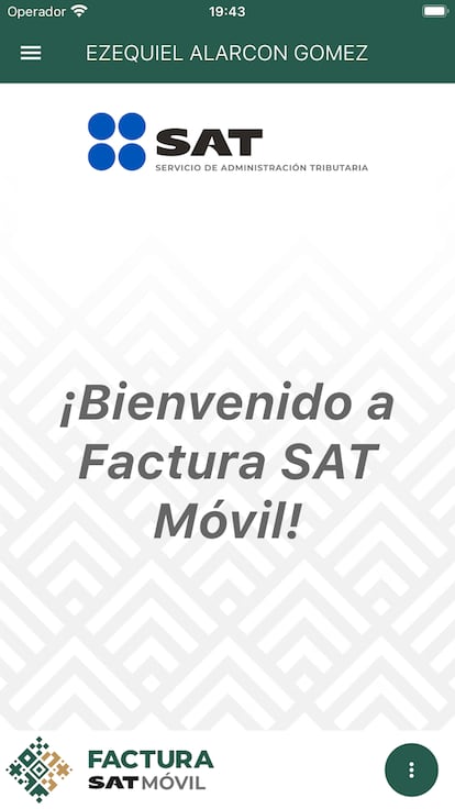 Captura de pantalla de Factura SAT Móvil.