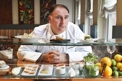 José Andrés, embajador de la cocina española en EE UU, en su restaurante Minibar.