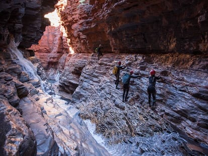 La garganta Gorge en el parque nacional Karijini, en la región australiana de Pilbara.