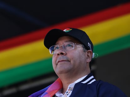 El presidente de Bolivia, Luis Arce, durante un acto por el Día del Trabajador el pasado 1 de mayo, en La Paz.