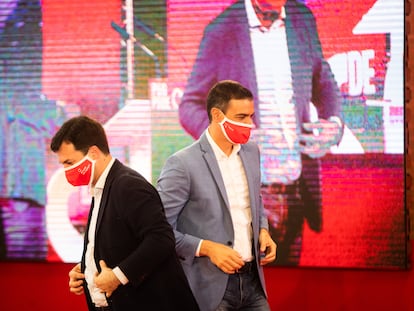 El Presidente del Gobierno, Pedro Sanchez, participa en el mitin del candidato a la presidencia de la Xunta de Galicia, por el PSOE, Gonzalo Caballero, en A Coruña.