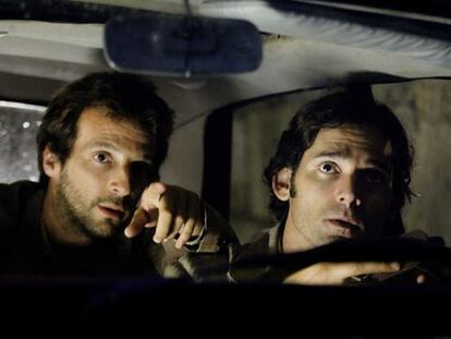 Mathieu Kassovitz y Eric Bana, en una escena de <i>Múnich,</i> de Steven Spielberg.