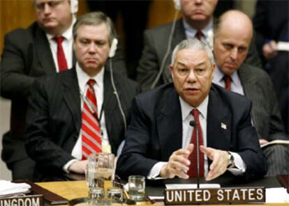 Powell, durante su intervención ante el Consejo de Seguridad.