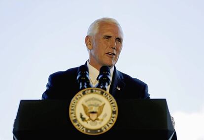 Mike Pence, la semana pasada en Georgia.