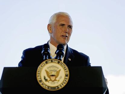 Mike Pence, la semana pasada en Georgia.