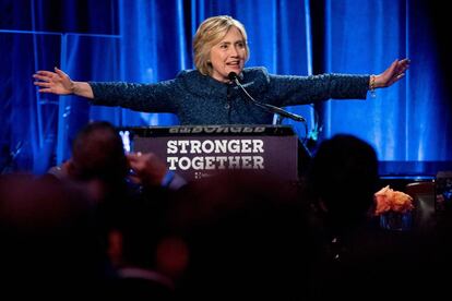 La candidata dem&oacute;crata Hillary Clinton en un acto en Nueva York el viernes